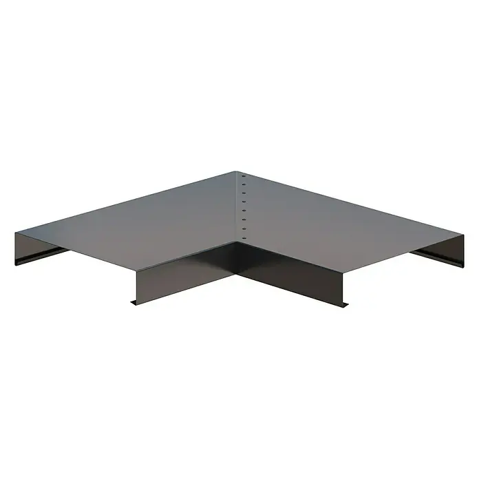 Sarei Eckverbinder - Breite: 200 mm, Anthrazit, Aluminium, Winkel: 90 °, Außenecke - Die T-förmige Kabelrinne ist robust und bietet eine sichere Führung für Kabel in verschiedenen Umgebungen. Ihre Konstruktion gewährleistet Stabilität.
