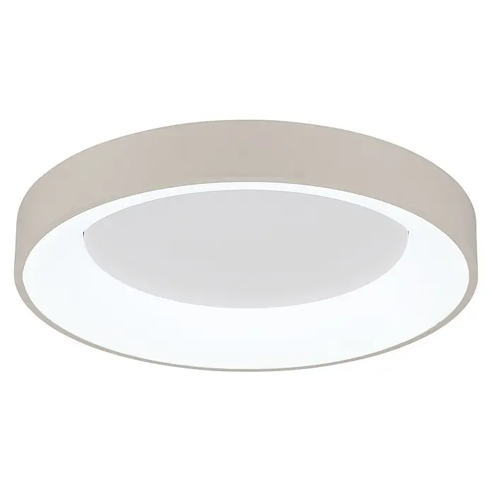 Globo LED-Deckenleuchte rund Gallegos - 48 W, Ø x H: 50 cm x 85 mm - Runde, hellbeige Deckenleuchte mit beleuchtetem weißen Diffusor.