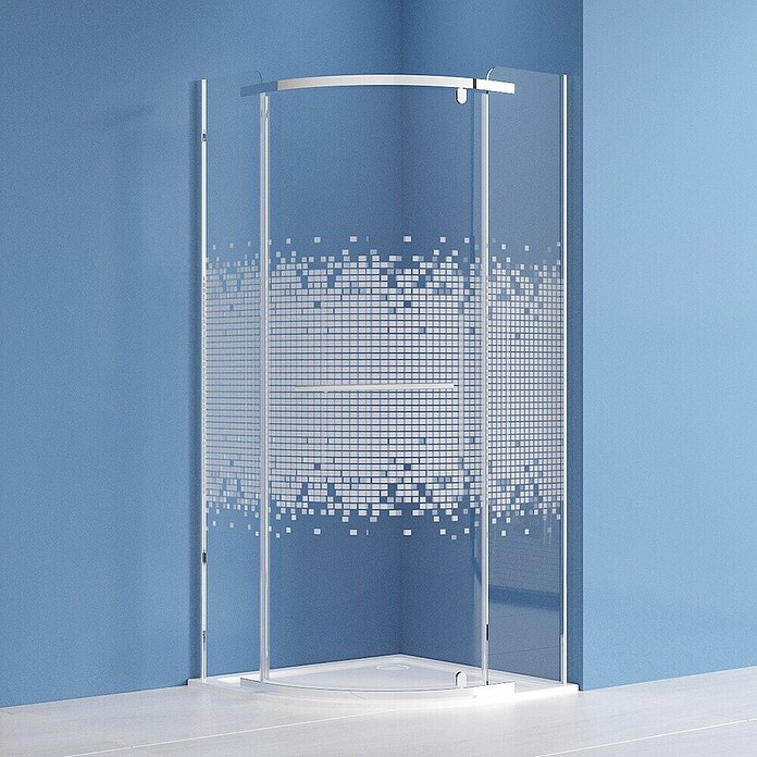Roth Polkrožna tuš kabina Ancona Cubic  (90 x 90 x 195 cm, Ergonomski ročaj z možnostjo obešanja brisač, Srebrna) | 3682 - Runddusche | DADB - Duschabtrennungen | DAD - Badausstattung | DA - Badausstattung/Bäderwelt | D - Sanitär | BAUHAUS