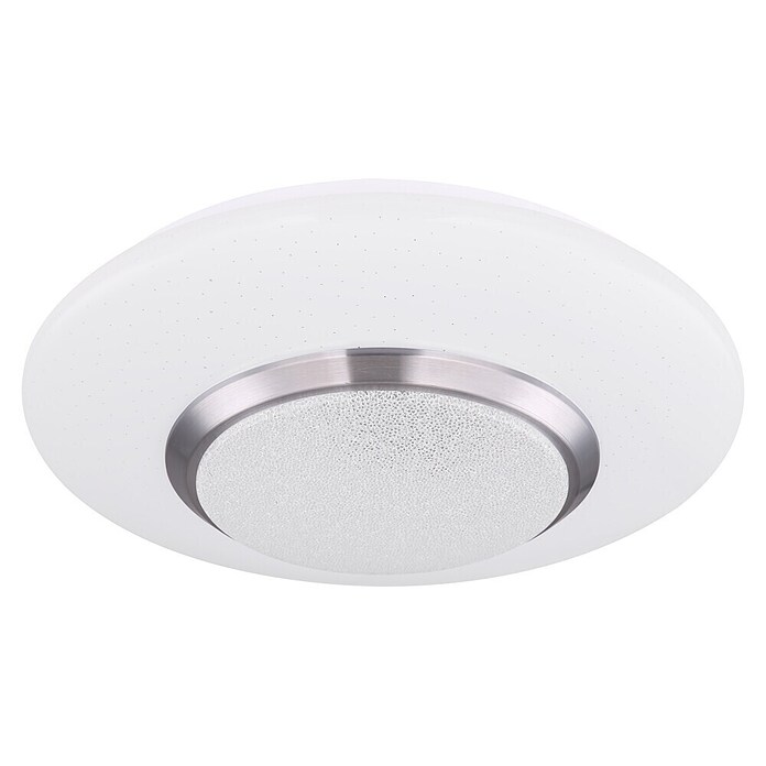 Globo LED-Deckenleuchte rund Candida (18 W, Ø x H: 34 mm x 8 cm, Weiß/Klar, Warmweiß) | BAUHAUS