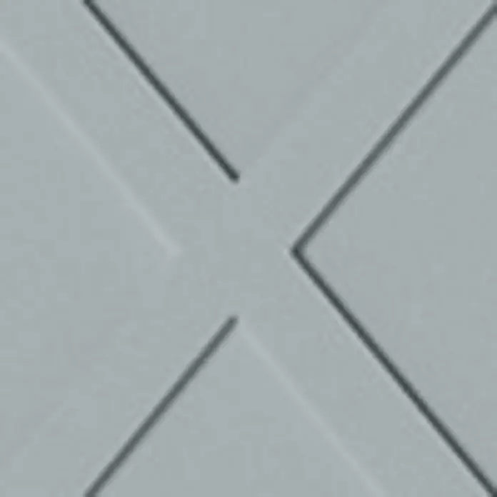 Vicco Inselküche Fame-Line Hellblau-grau ohne Arbeitsplatte - Breite: 30 cm, Hellblau-grau, Ohne Elektrogeräte - Hellgraue Dekorplatte mit erhabenem 'X'-Muster.