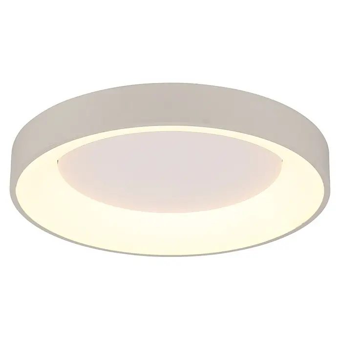 Globo LED-Deckenleuchte rund Gallegos - 48 W, Ø x H: 50 cm x 85 mm - Runde weiße Deckenleuchte mit warmer Beleuchtung.