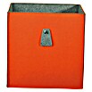 Phönix Atlanta Aufbewahrungsbox (L x B x H: 34 x 34 x 34 cm, Filz, Orange/Grau)