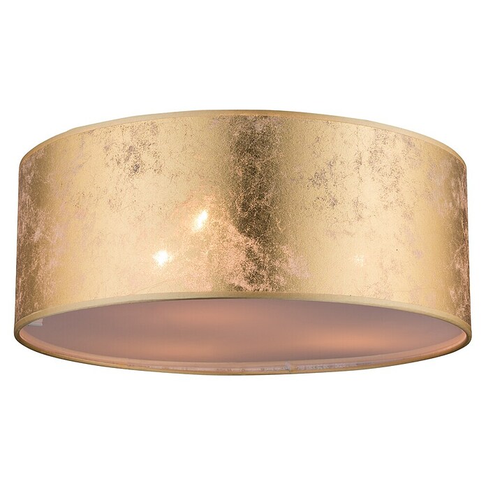 Globo Deckenleuchte rund Amy (40 W, Ø x H: 40 x 17,5 cm, Gold, E14) | BAUHAUS