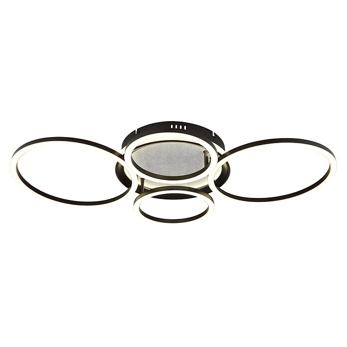 Globo LED stropna svjetiljka Alvis  (D x Š x V: 722 x 517 x 100 mm, Crna, Neutralno bijelo) | BAUHAUS