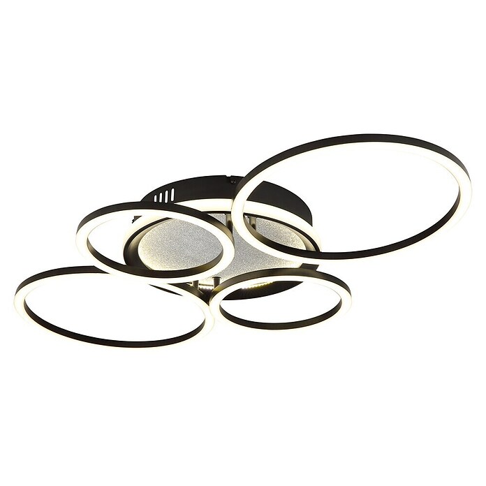 Globo LED stropna svjetiljka Alvis  (D x Š x V: 722 x 517 x 100 mm, Crna, Neutralno bijelo) | BAUHAUS