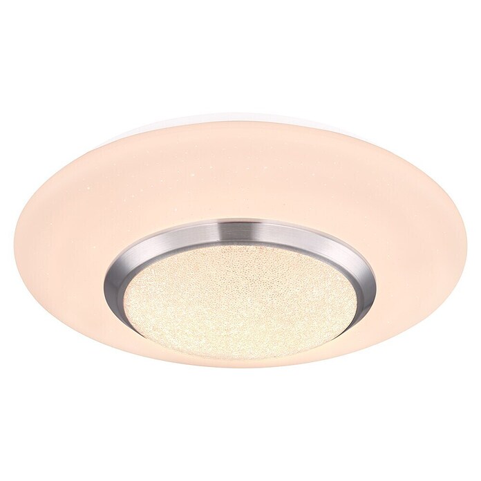 Globo LED-Deckenleuchte rund Candida (18 W, Ø x H: 34 mm x 8 cm, Weiß/Klar, Warmweiß) | BAUHAUS
