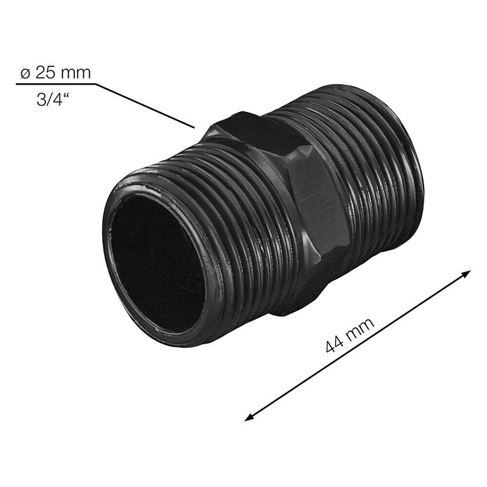 Walteco Rusticline Verbindungsmuffe Tube (Ø x L: 25 x 44 mm) | BAUHAUS