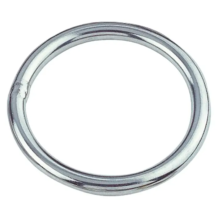 Marinetech Ring - Ø x S: 30 x 4 mm, Edelstahl, Stahlsorte: A4, Silber - Nahaufnahme eines silbernen O-Rings, der für verschiedene Zwecke verwendet werden kann. Ein vielseitiges und robustes Produkt.