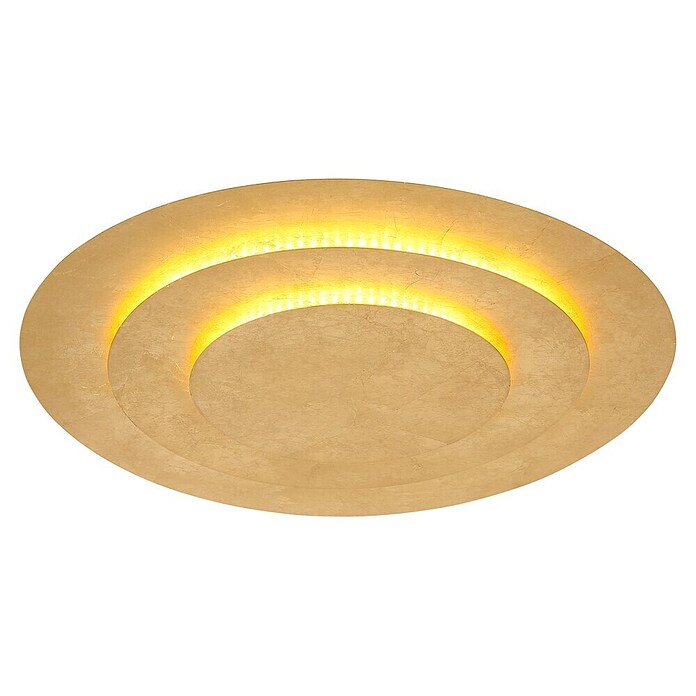 Globo Okrugla stropna LED svjetiljka Heda  (40 W, Ø x V: 49 x 4,7 cm, Zlatna) | BAUHAUS