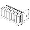 Palram Invernadero (6,03 x 2,44 x 2,68 m, Espesor de vidrio: 10 mm, Policarbonato)