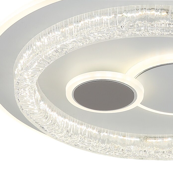 Globo Okrugla stropna LED svjetiljka Kriswall  (48 W, Ø x V: 49,5 x 6 cm, Bijela) | BAUHAUS