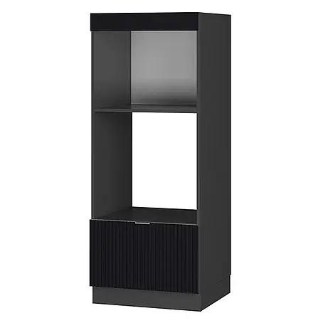 Vicco Mikrowellenschrank Fame-Line, Schwarz gestreift, 60 cm