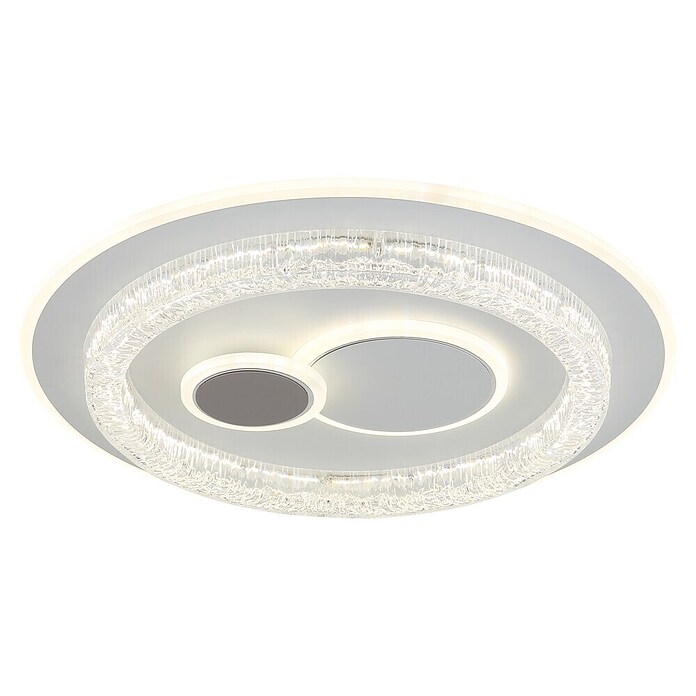 Globo Okrugla stropna LED svjetiljka Kriswall  (48 W, Ø x V: 49,5 x 6 cm, Bijela) | BAUHAUS