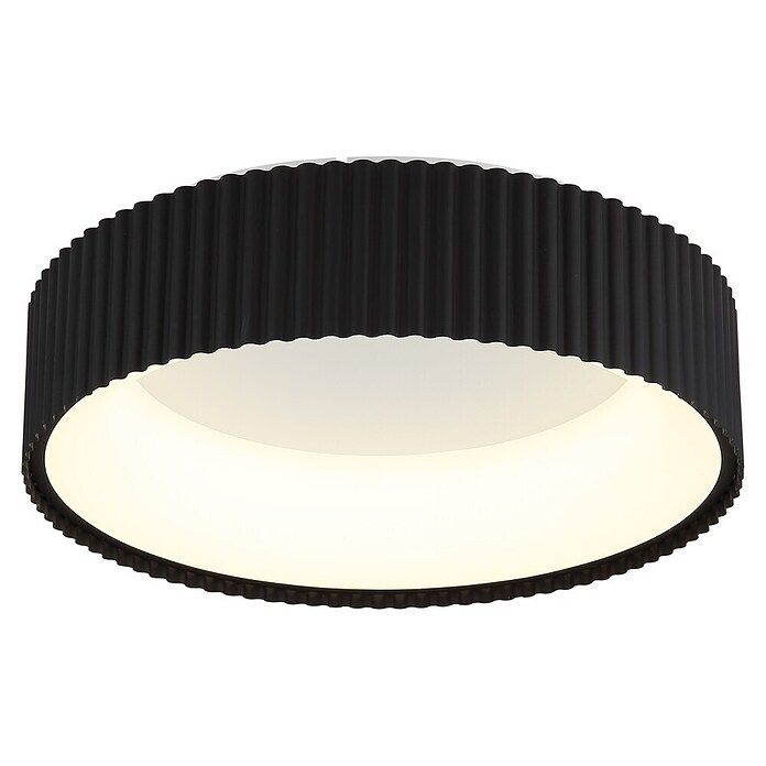 Globo Okrugla stropna LED svjetiljka Kemp  (45 W, Ø x V: 46 x 13 cm, Crna) | BAUHAUS
