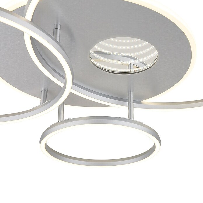 Globo LED stropna svjetiljka Invertina  (54 W, D x Š x V: 900 x 700 x 130 mm, Srebrna, Topla bijela) | BAUHAUS