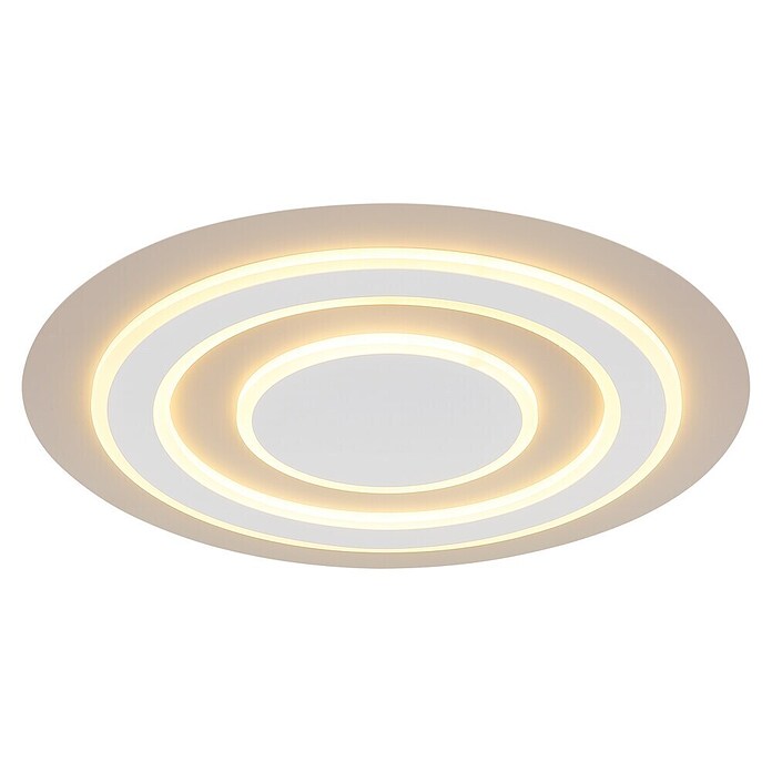 Globo Okrugla stropna LED svjetiljka Jayden  (40 W, Ø x V: 48 x 4,3 cm, Bijela, Bijela, Topla bijela) | BAUHAUS