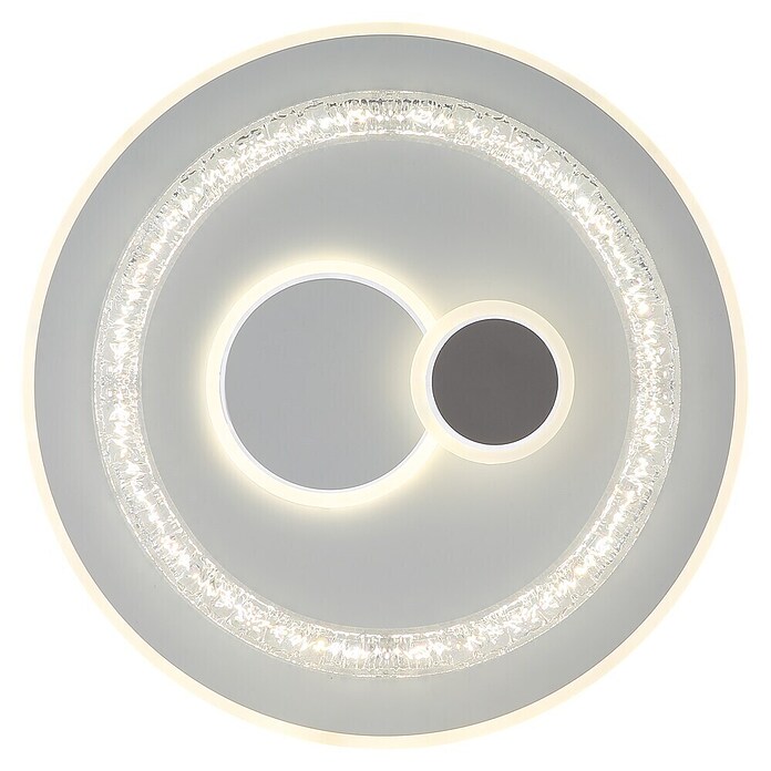 Globo Okrugla stropna LED svjetiljka Kriswall  (48 W, Ø x V: 49,5 x 6 cm, Bijela) | BAUHAUS