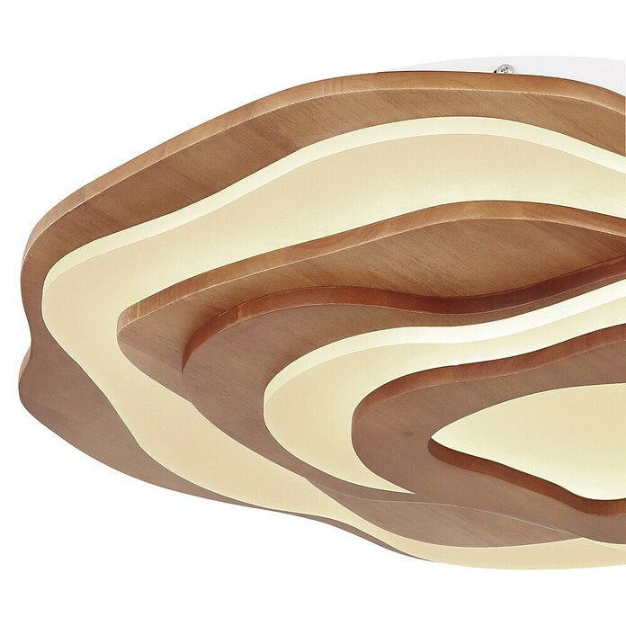 Globo LED stropna svjetiljka Jacks  (D x Š x V: 580 x 500 x 100 mm, Smeđa) | BAUHAUS