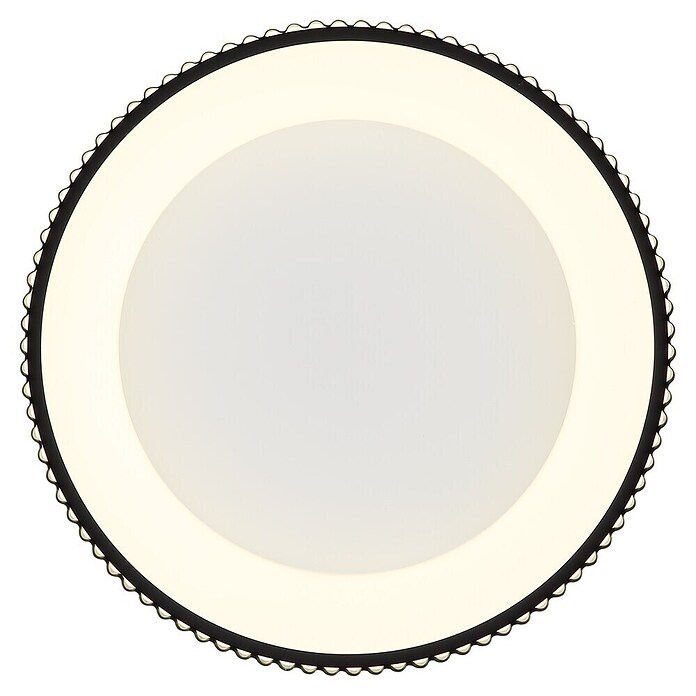 Globo Okrugla stropna LED svjetiljka Kemp  (45 W, Ø x V: 46 x 13 cm, Crna) | BAUHAUS