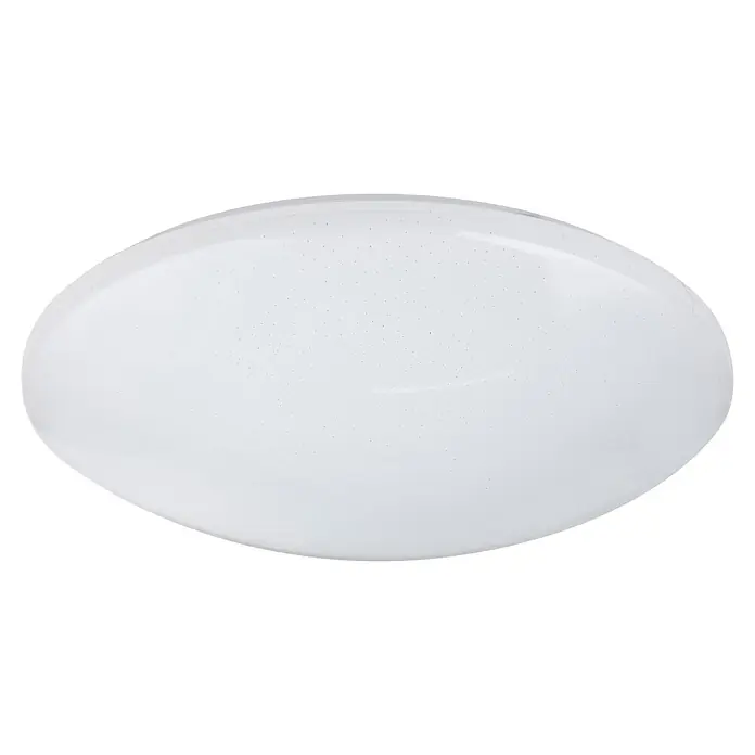 Globo LED-Deckenleuchte Atreju - 48 W, Weiß, RGB - Weiße ovale Deckenleuchte mit dezentem Sternenlichteffekt.