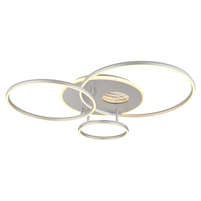 Globo LED stropna svjetiljka Invertina  (54 W, D x Š x V: 900 x 700 x 130 mm, Srebrna, Topla bijela) | BAUHAUS