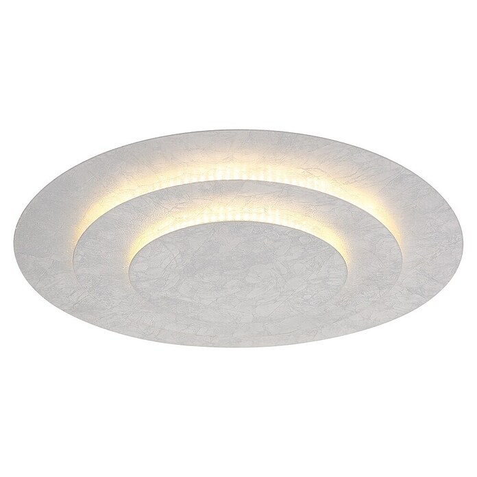 Globo Okrugla stropna LED svjetiljka Heda  (40 W, Ø x V: 49 x 7,5 cm, Srebrna, Topla bijela) | BAUHAUS