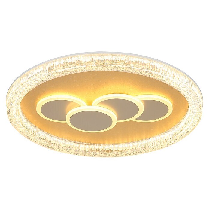Globo Okrugla stropna LED svjetiljka Loraine  (40 W, Ø x V: 49,5 x 70 cm, Bijela) | BAUHAUS