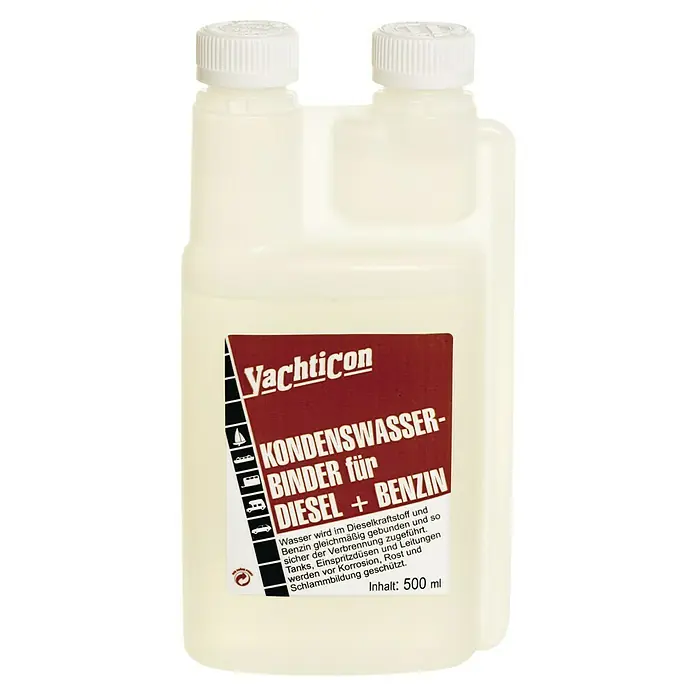 Yachticon Kondenswasserbinder - 500 ml - Abbildung einer Yachticon Kondenswasserbinder-Flasche für Diesel und Benzin, 500ml Inhalt, schützt Tanks und Leitungen vor Korrosion.