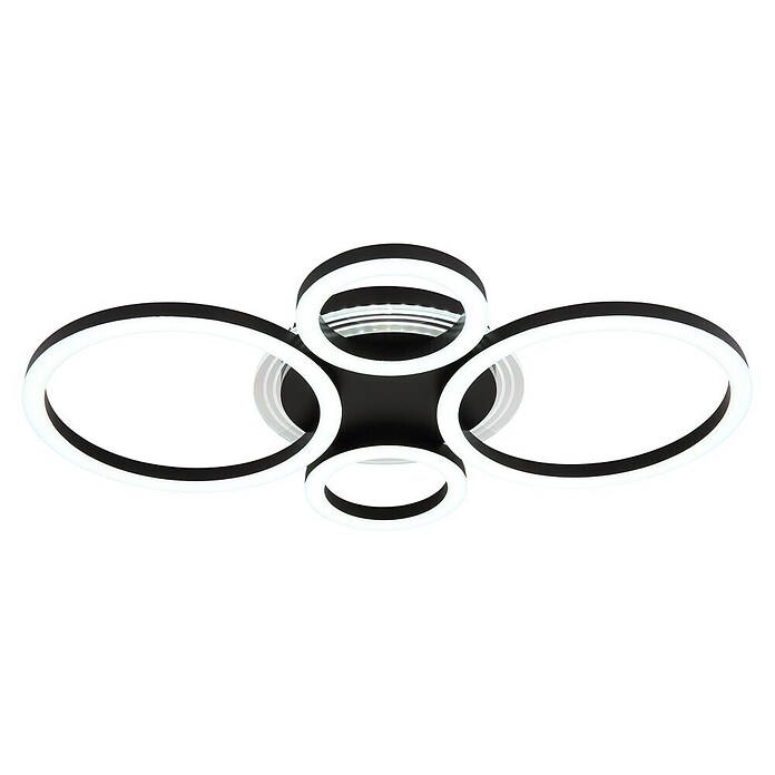 Globo LED stropna svjetiljka  (50 W, D x Š x V: 530 x 355 x 61 mm, Crna) | BAUHAUS