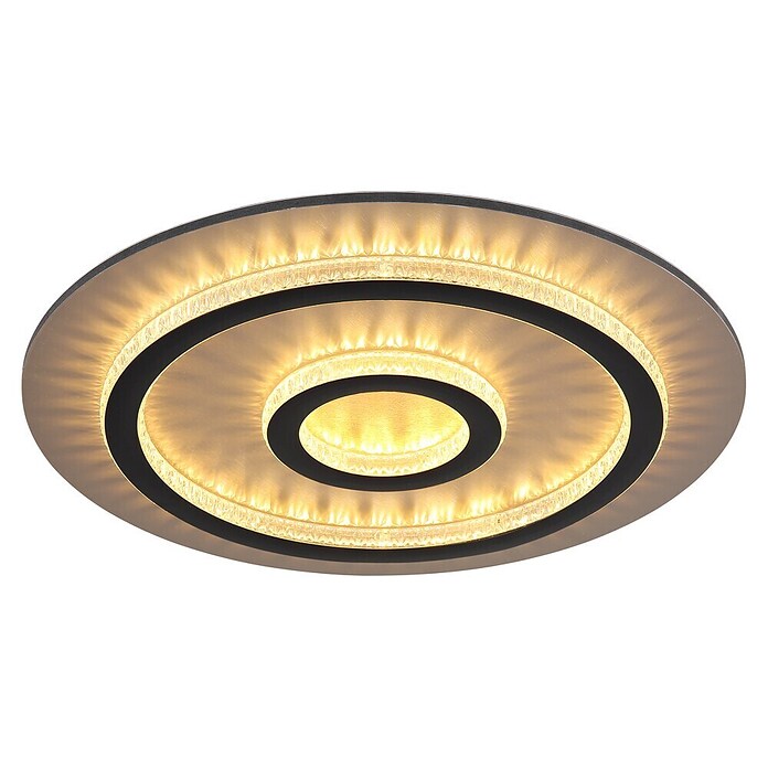 Globo Okrugla stropna LED svjetiljka Jayden  (40 W, Ø x V: 45 x 5,5 cm, Crna) | BAUHAUS