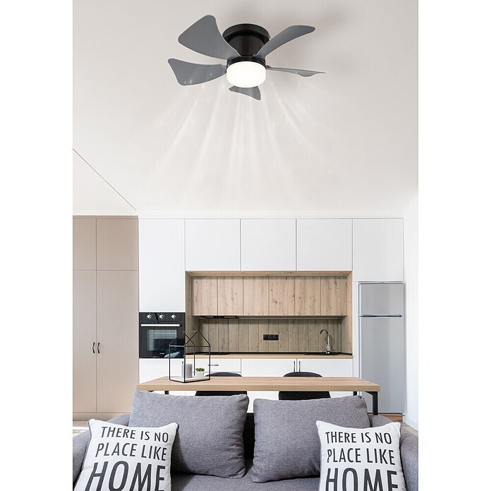 Globo Stropni ventilator s LED rasvjetom Hines  (Siva, 40,6 mm) | BAUHAUS