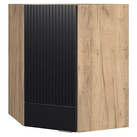 Vicco Eckhängeschrank Fame-Line, Schwarz gestreift, 57 cm