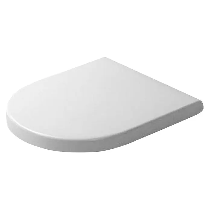 Duravit Starck 3 WC-Sitz - Duroplast, Weiß, Ohne Absenkautomatik - Weißer Eckregalboden, ideal für Badezimmer oder Küche, bietet stilvollen Stauraum und passt perfekt in jede Ecke.