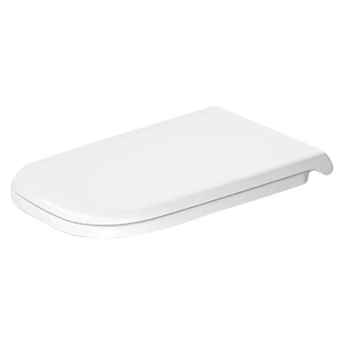 Duravit D-Code WC-Sitz Vital Lang - Duroplast, Weiß, Ohne Absenkautomatik - Weißer Toilettendeckel mit abgerundeten Kanten, der für ein sauberes und modernes Badezimmerdesign sorgt. Robuster Sitz für Komfort und Hygiene.