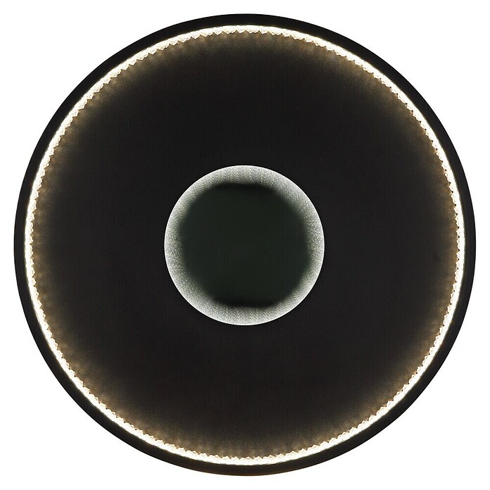 Globo Okrugla stropna LED svjetiljka Shirley  (30 W, Ø x V: 41 x 6,5 cm, Crna) | BAUHAUS