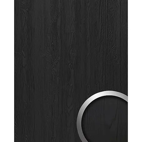 Wallface  Wandpaneel 24949 DAKOTA Graphite Black Wandverkleidung Natur Dekor matt schwarz 2,6 m2