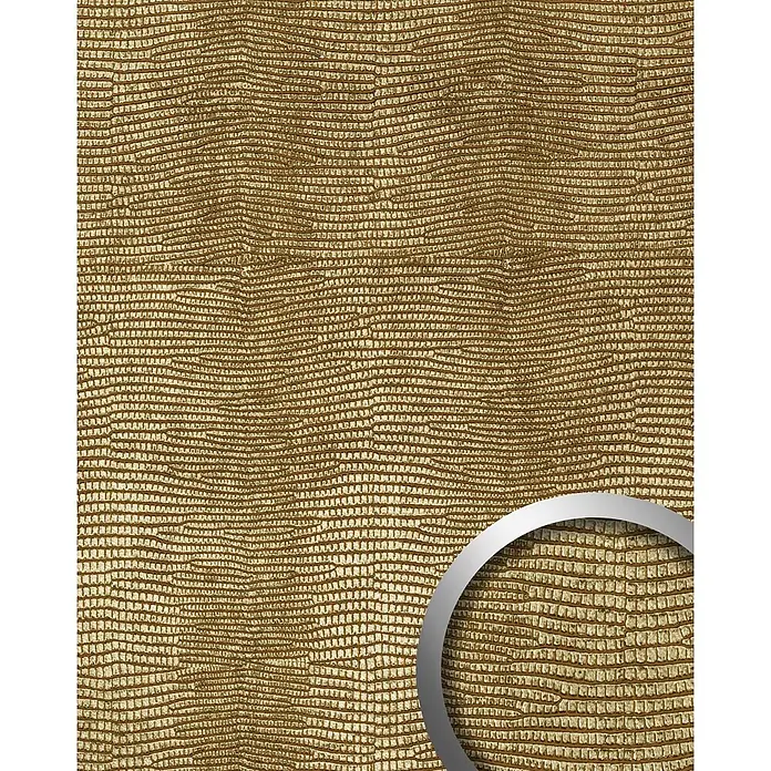 Wallface Wandpaneel 19778-NA Antigrav LEGUAN Gold Wandpaneel Leguanleder Optik gold 2,6 m2 - 2.600 x 1.000 mm - Goldbraunes strukturiertes Material, das Eidechsenhaut ähnelt.