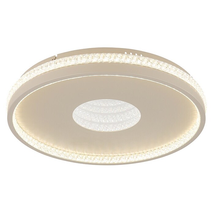 Globo Okrugla stropna LED svjetiljka Shirley  (30 W, Ø x V: 41 x 6,5 cm, Bež) | BAUHAUS