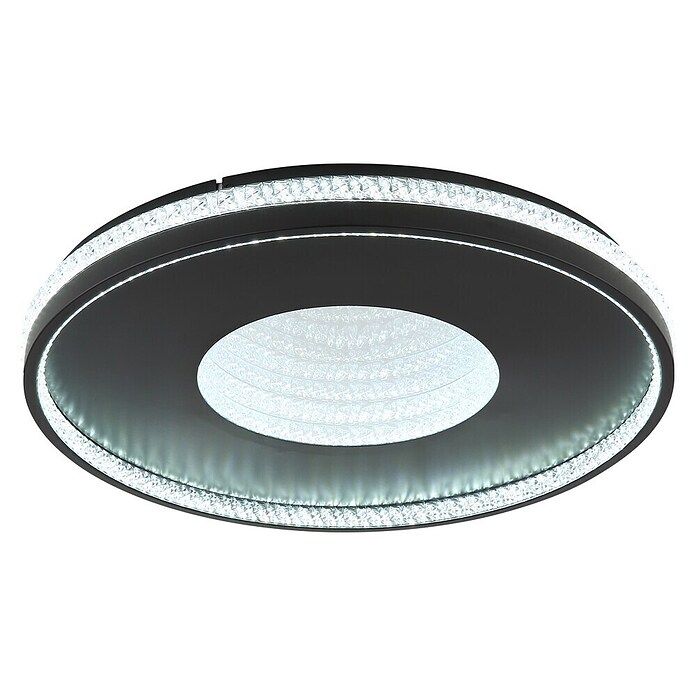 Globo Okrugla stropna LED svjetiljka Shirley  (40 W, Ø x V: 50,5 x 6,5 cm, Crna) | BAUHAUS