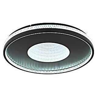 Globo Okrugla stropna LED svjetiljka Shirley (40 W, Ø x V: 50,5 x 6,5 cm, Crna)
