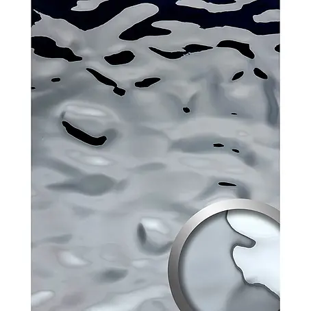 Wallface  Wandpaneel 27027 OCEAN Silver Wandpaneel in Metall-Optik spiegelnd silber 2,6 m2
