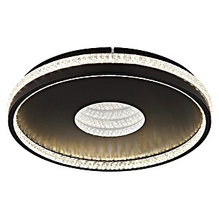 Globo Okrugla stropna LED svjetiljka Shirley (30 W, Ø x V: 41 x 6,5 cm, Crna)
