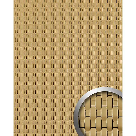 Wallface  Wandpaneel 24955 RATTAN 20 Gold Wandverkleidung 3D glänzend gold 2,6 m2