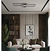 Globo LED stropna svjetiljka Saunders  (60 W, D x Š x V: 1.108 x 420 x 68 mm, Crna) | BAUHAUS