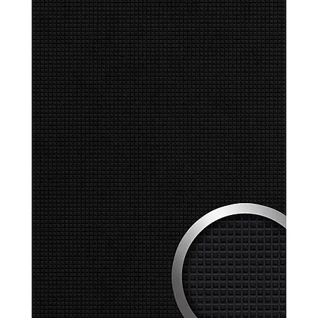 Wallface  Wandpaneel 22734 SQUARE 2 VELVET Coal Wandverkleidung Leder Optik matt schwarz 2,63 m2