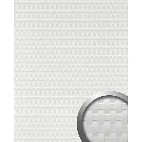 Wallface  Wandpaneel 24954 RATTAN 20 Snow White Wandverkleidung 3D matt weiß 2,6 m2