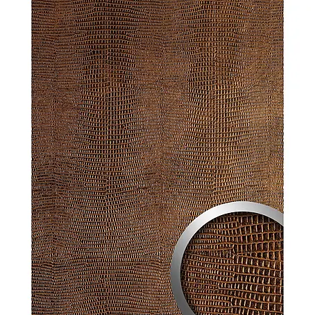 Wallface  Wandpaneel 12894 LEGUAN Leder Wand-Paneel Dekor Verkleidung kupfer-braun 2,60 qm