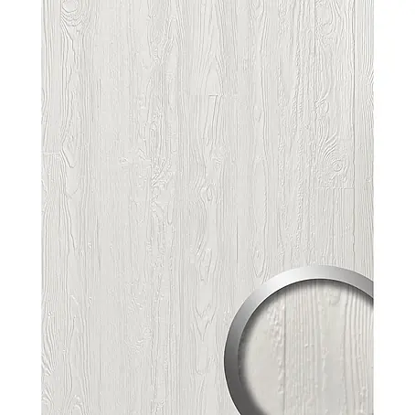 Wallface  Wandpaneel 24950 DAKOTA Snow White Wandverkleidung mit Natur Dekor matt weiß 2,6 m2