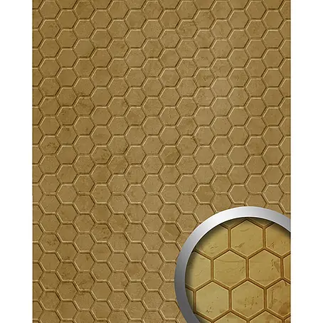 Wallface  Wandpaneel 22711 COMB VELVET Wandverkleidung in Honigwaben Optik matt gelb 2,60 m2